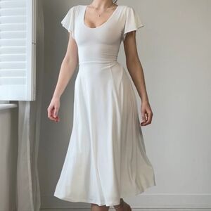 Elegant White Midi Dress